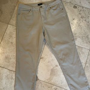 Khaki cropped jeans by Jones and Co